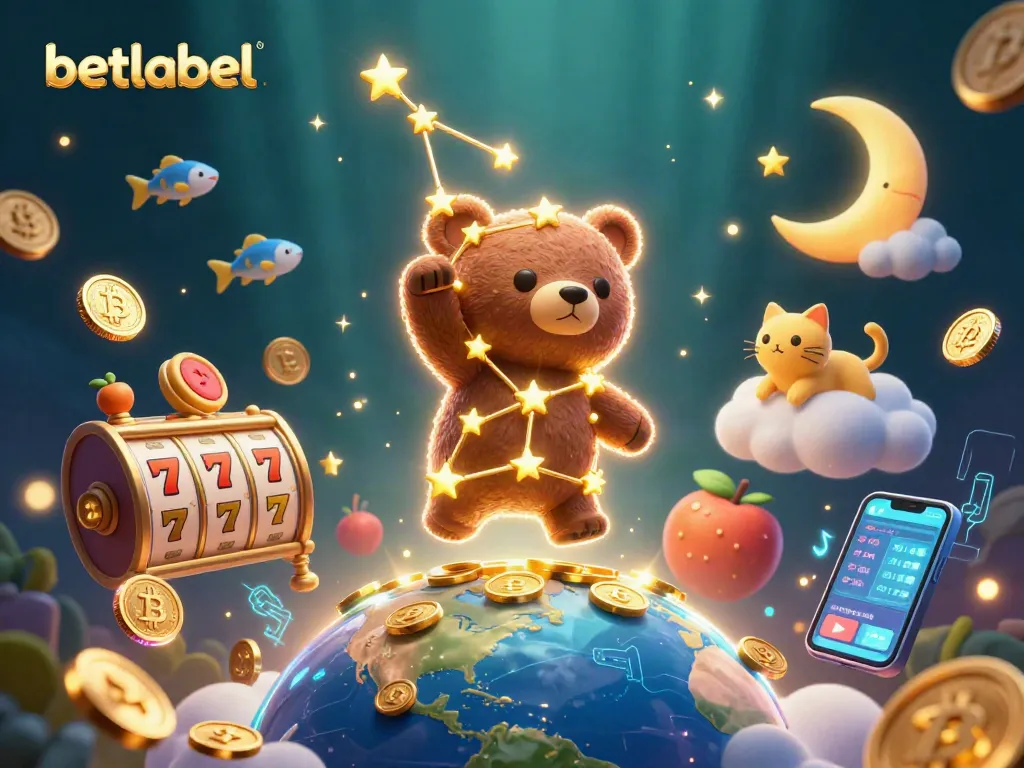 Engage with betlabel's exciting slot experience featuring vibrant 3D elements and cosmic characters.